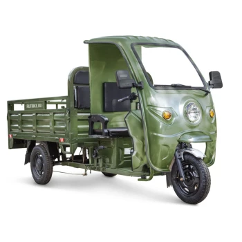 Грузовой электротрицикл Rutrike D4 КАБИНА 1800 60V1200W Зеленый